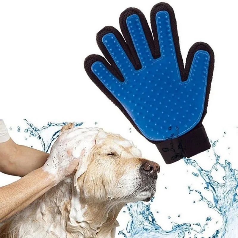 Gant de toilettage pour chat et chien - Brosse anti-poils