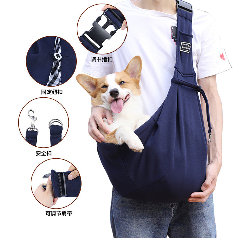Sac de transport pliable pour chat et petit chien - Bandoulière ajustable