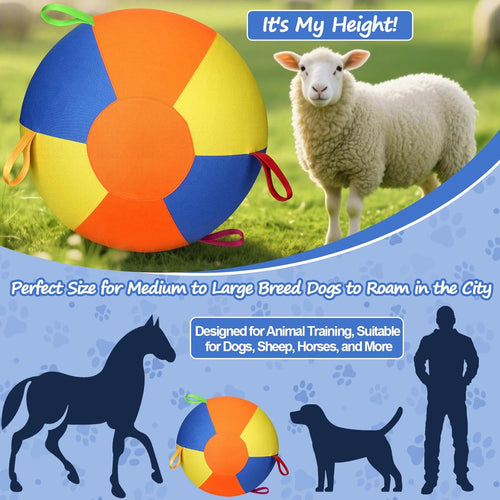 Ballon d'entraînement gonflable pour chien - Jouet résistant troupeau