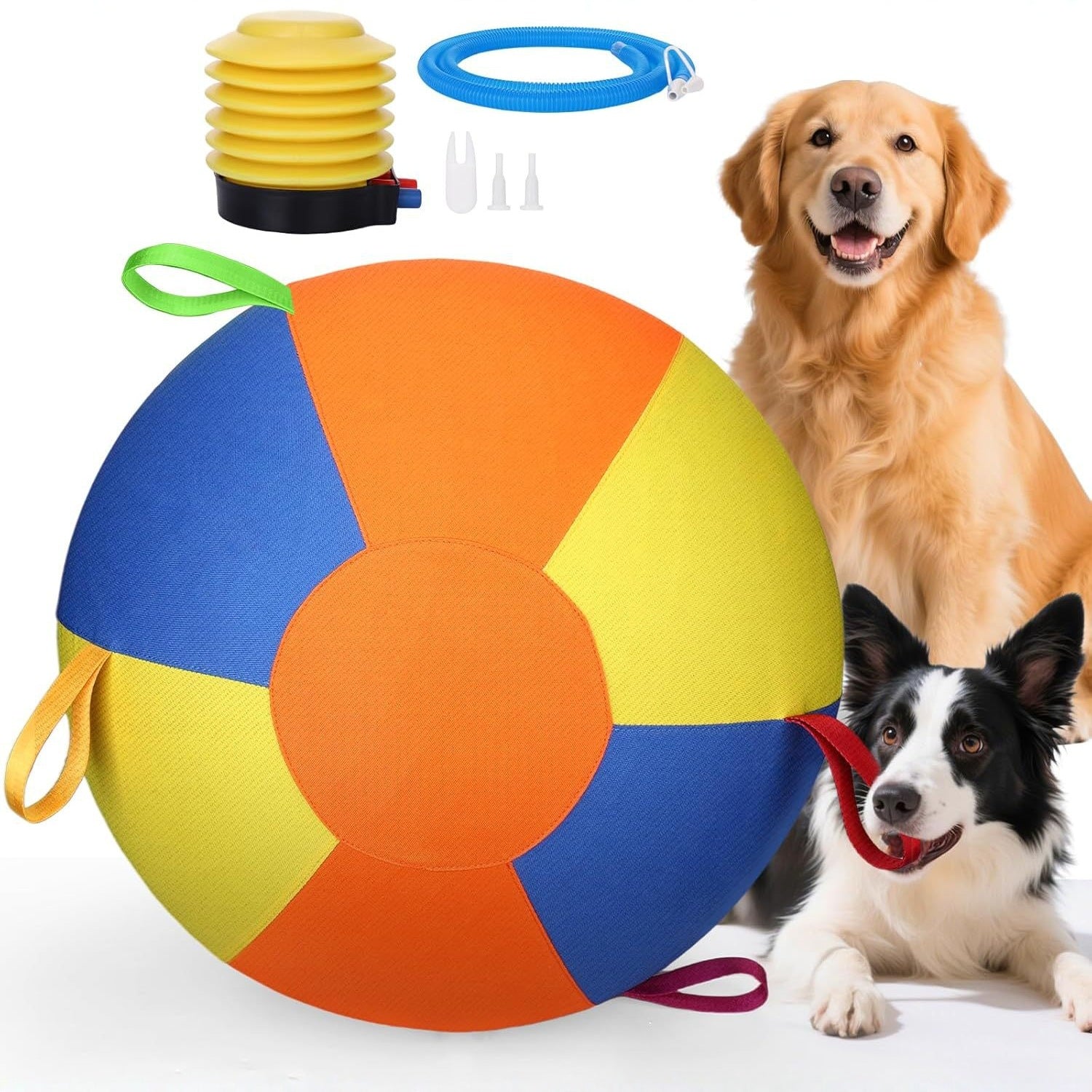 Ballon d'entraînement gonflable et résistant pour chien