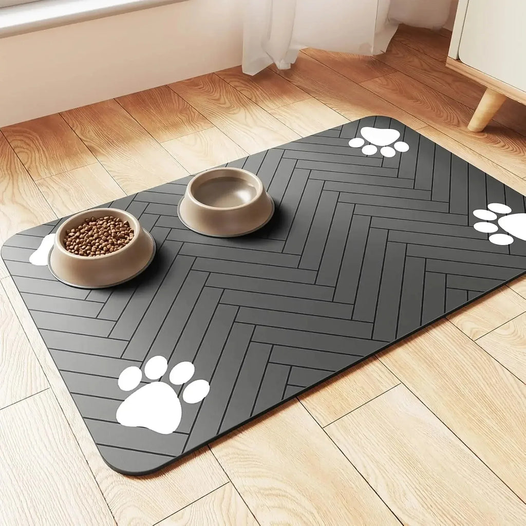 Tapis anti-dégât imperméable pour gamelle chat et chien - MioumiouShop