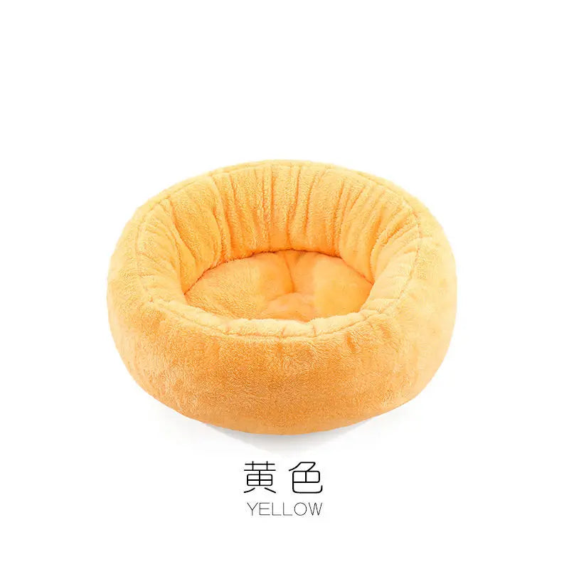 Panier douillet rond pour petit chien ou chat