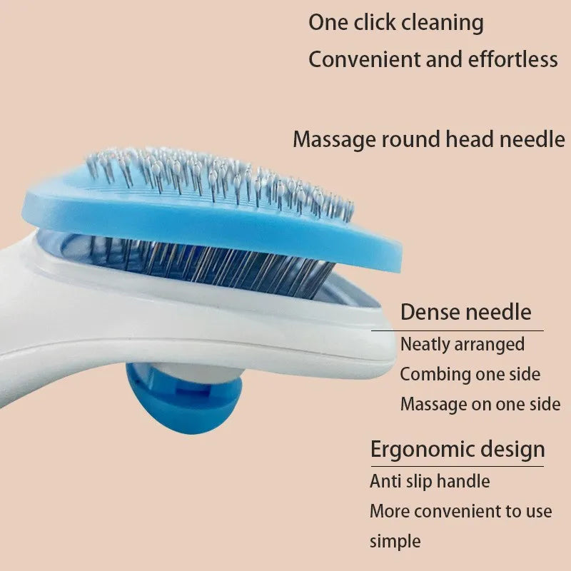 Brosse de toilettage douce pour chien et chat - Anti-noeuds et démêlante