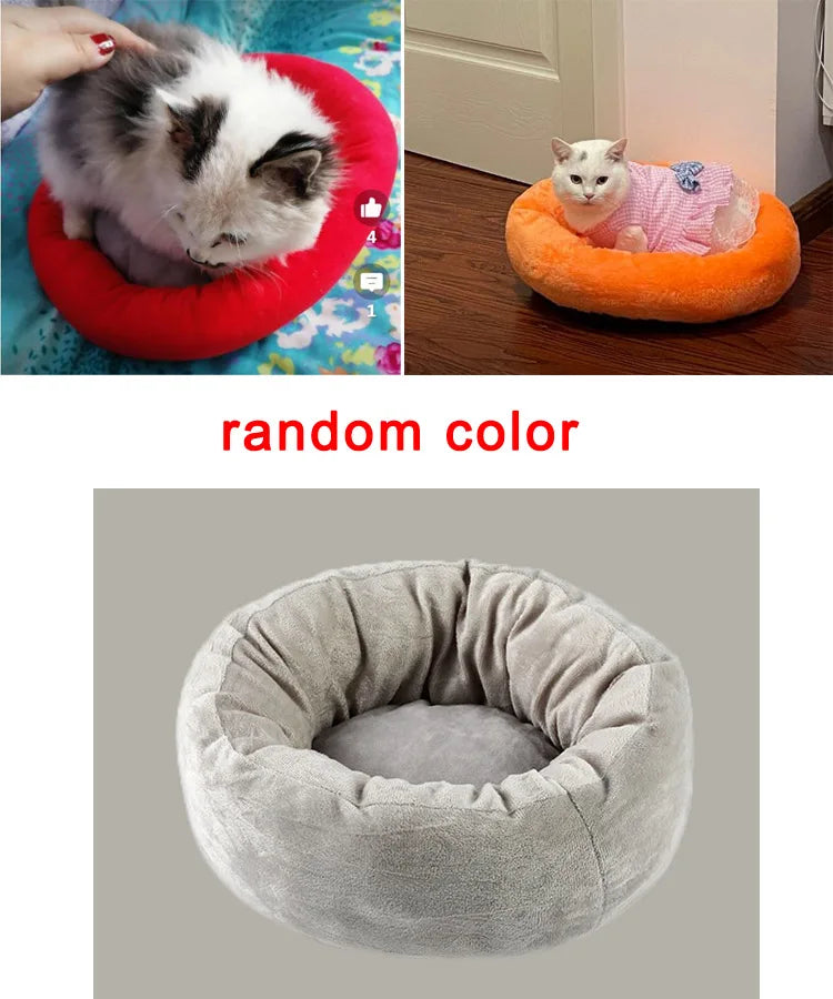 Panier douillet rond pour petit chien ou chat