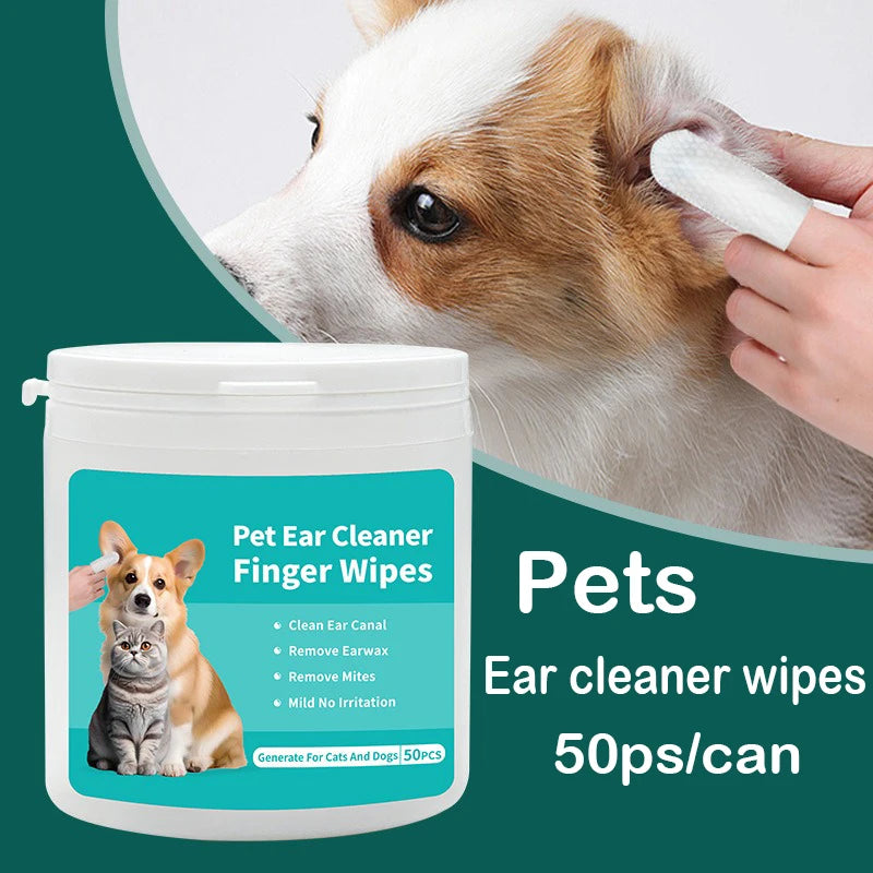 Lingettes nettoyantes pour oreilles chien et chat