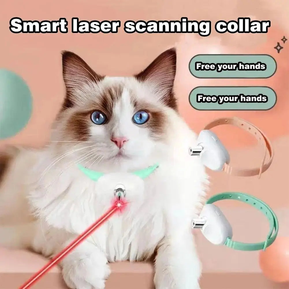 Collier laser interactif pour chat - Rechargeable USB-C