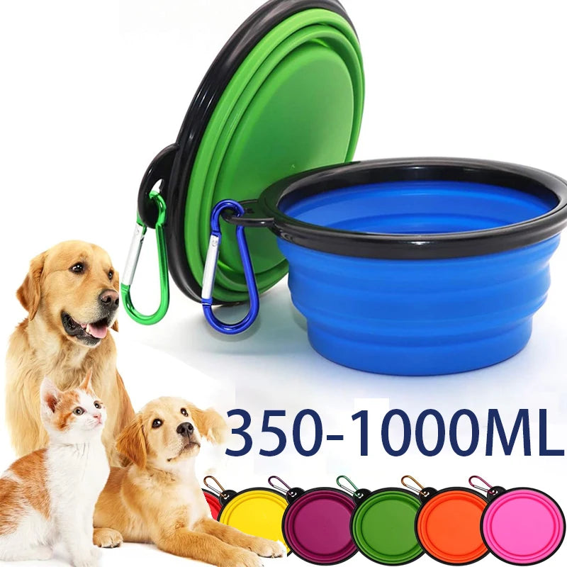 Gamelle pliable en silicone 2 en 1 pour chien et chat
