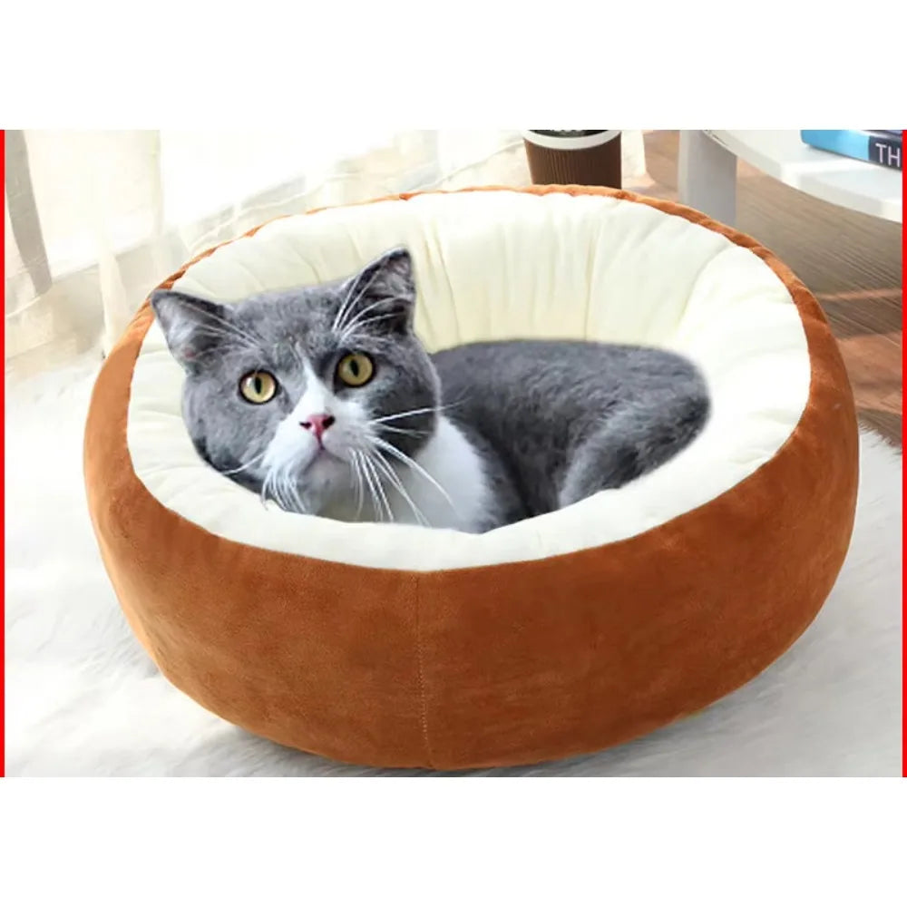 Panier douillet rond pour petit chien ou chat