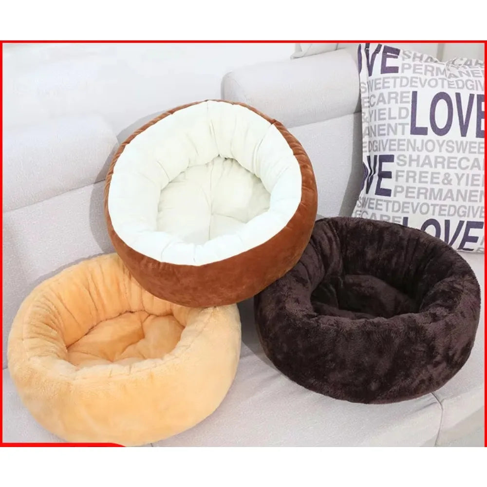 Panier douillet rond pour petit chien ou chat