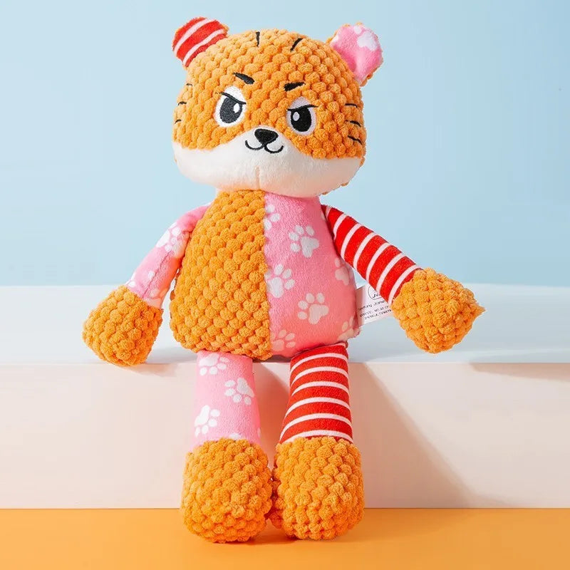 Peluche interactive résistante pour chien et chat - Jouet à mâcher qui couine