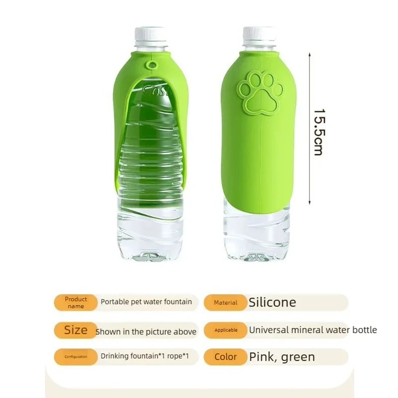 Gourde pliable pour chat et chien - Silicone anti-fuite pour balade
