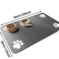 Tapis anti-dégât pour gamelle chat et chien - Silicone imperméable