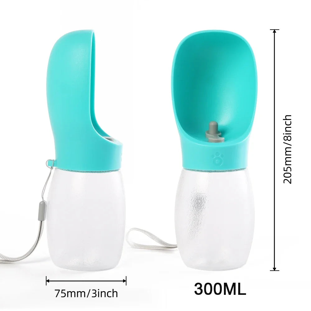 Gourde portable 300ml pour chien et chat - Distributeur d'eau nomade
