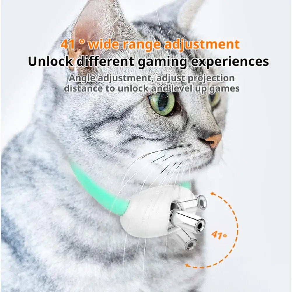 Collier laser interactif pour chat - Rechargeable USB-C