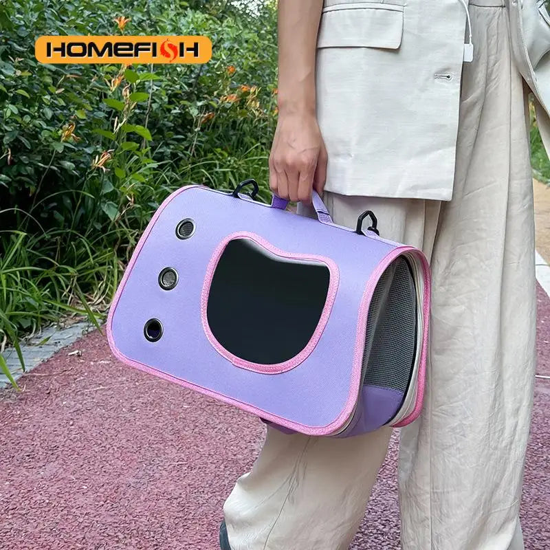Sac de transport pliable pour chat et petit chien - Respirant